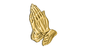 DNSEMP-C-516-GD-SH-BK Empire Corner Gold Hands White